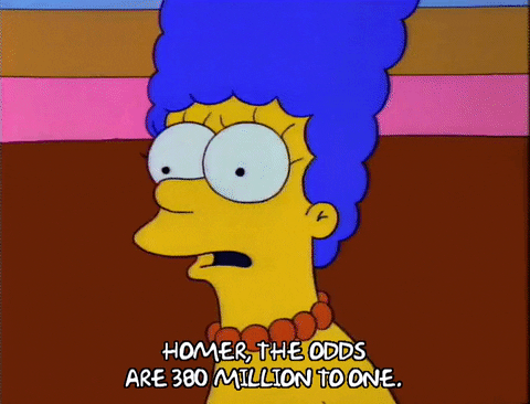 The odds are 380 million to one